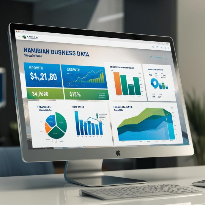 Making data visual and usable for growth by Cor Visual Namibian data screen to display the importance of making data visual